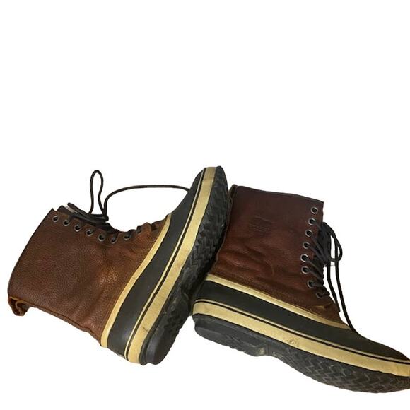 Sorel Brown Leather Lace Up Waterproof Winter Snow Rain Boots Men Sz 11 - Picture 3 of 15